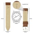 20 mm Tan Genuine Leather Strap for Men - image number 1