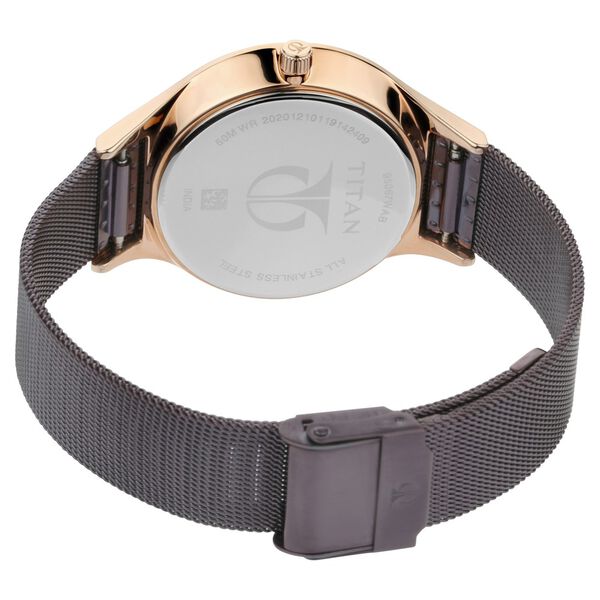 Titan Workwear Brown Dial Quartz Multifunction Metal Strap watch for Women - image number 4
