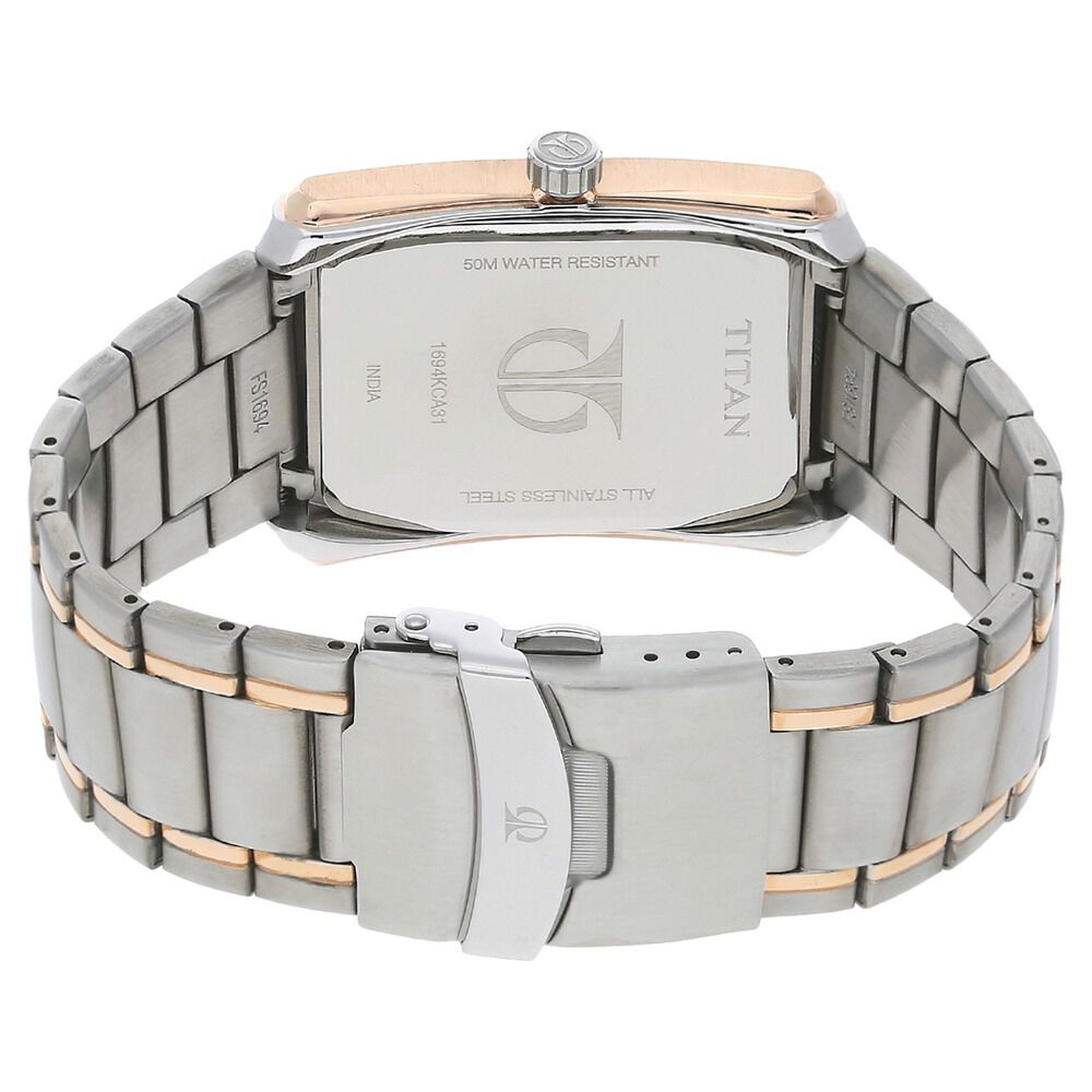 Buy Online Titan Quartz Multifunction Black Dial Stainless Steel