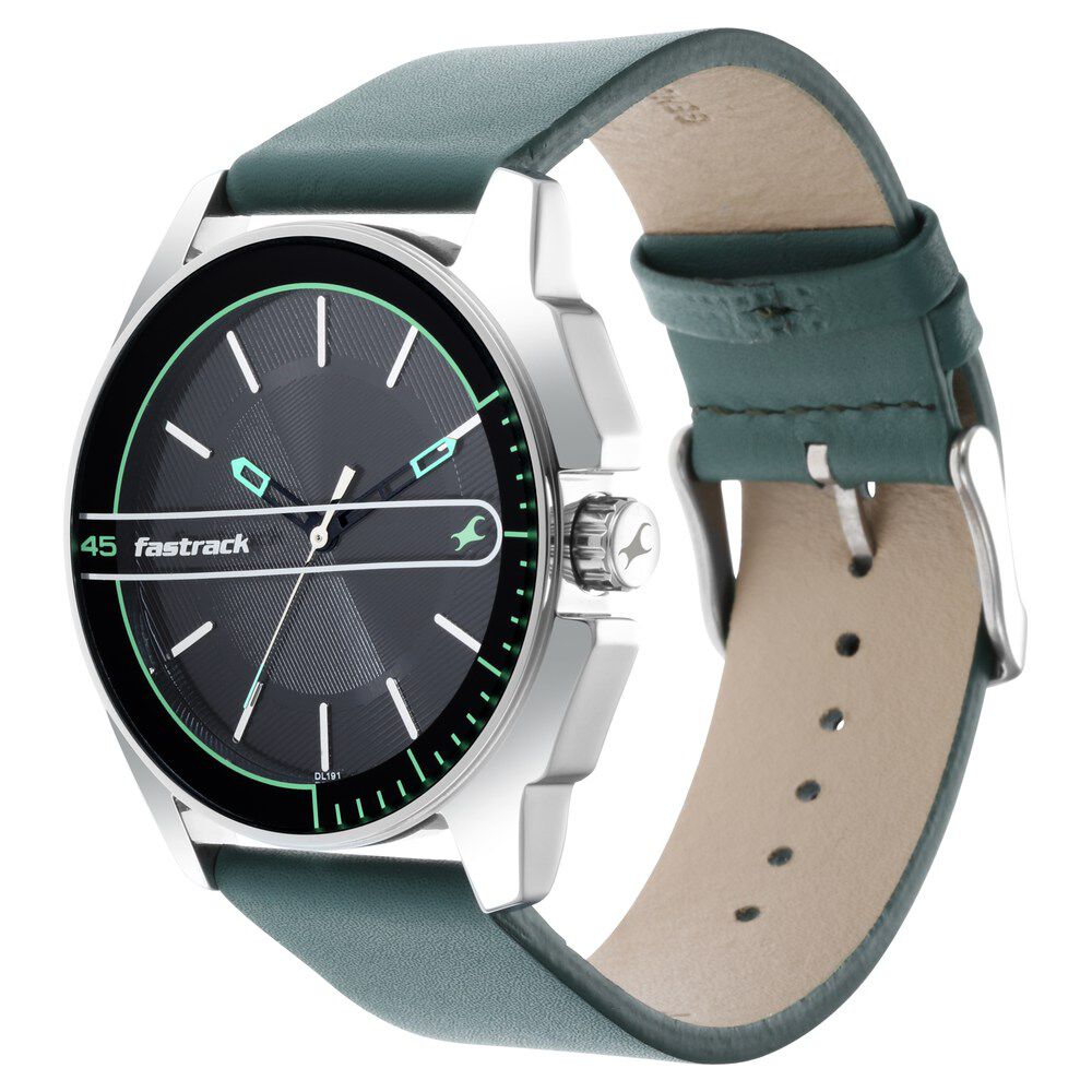 Buy Online Fastrack Wear Your Look Quartz Analog Black Dial Leather Strap Watch for Guys ns3089sl16 Titan