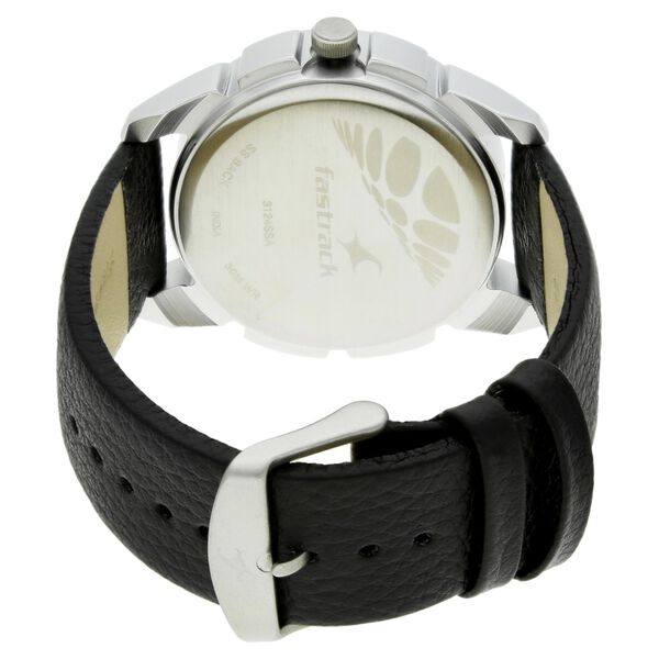 Fastrack Quartz Analog White Dial Leather Strap Watch for Guys - image number 3