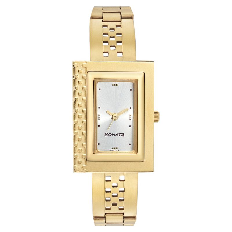 Sonata Quartz Analog Silver Dial Strap Watch for Women