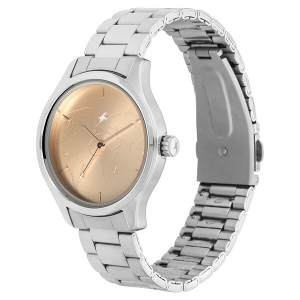 Fastrack Tripster Quartz Analog Rose Gold Dial Stainless Steel Strap Watch for Girls - image number 3