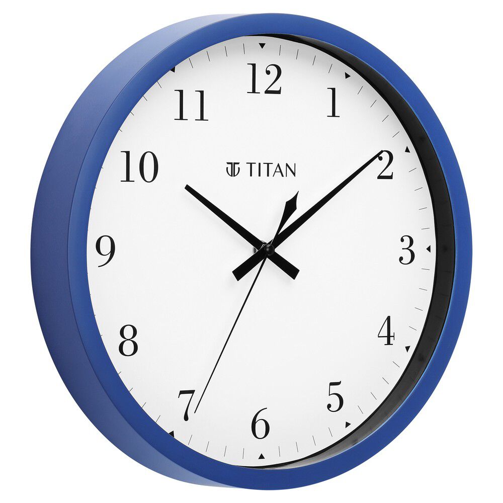 Buy Online Titan Classic White Wall Clock with Silent Sweep Technology 30.0 cm x 30.0 cm Medium nsw0044pa03a Titan