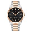 Tommy Hilfiger Quartz Analog Black Dial Two Toned Stainless Steel Strap Watch For Men - image number 0