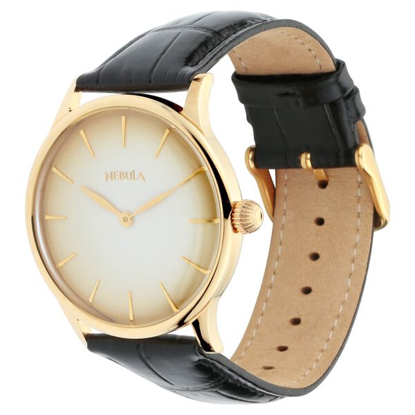 Titan Nebula Quartz Analog 18 Karat Solid Gold Watch for Men - image number 2
