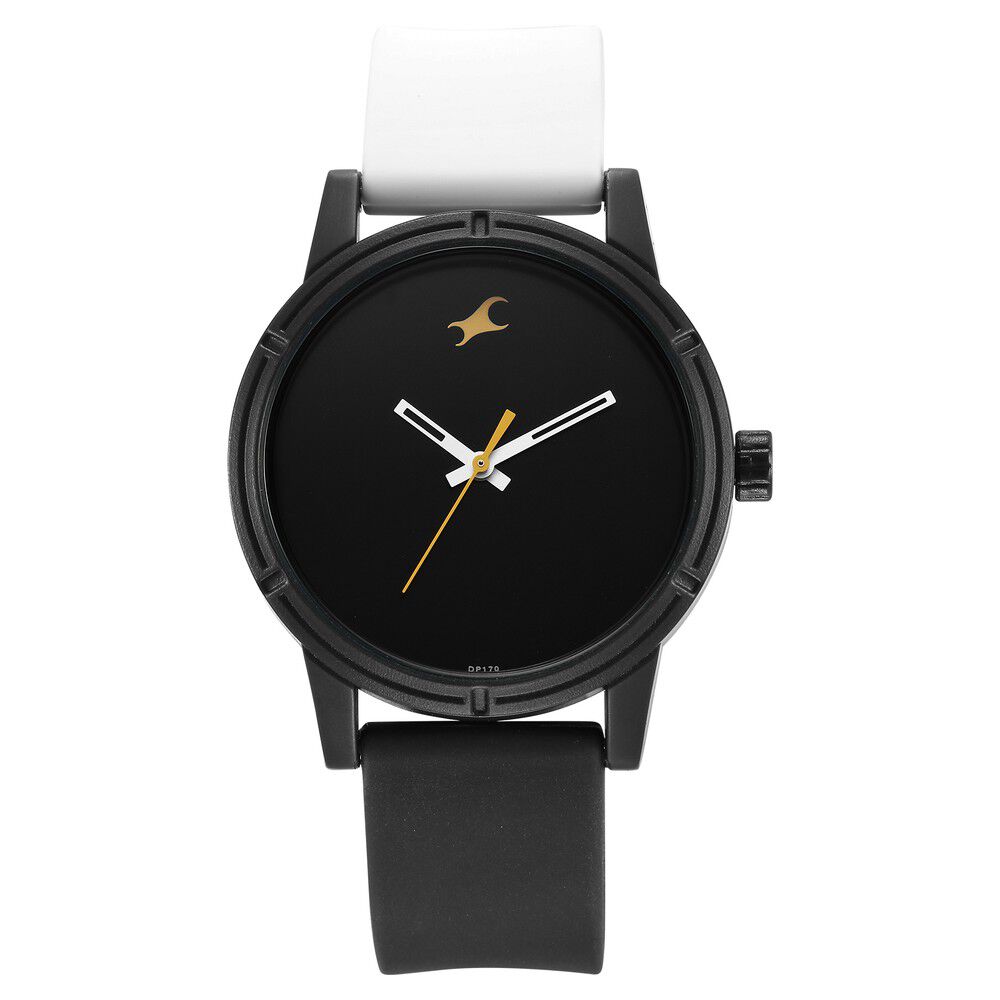 Fastrack black dial silicone strap watch store