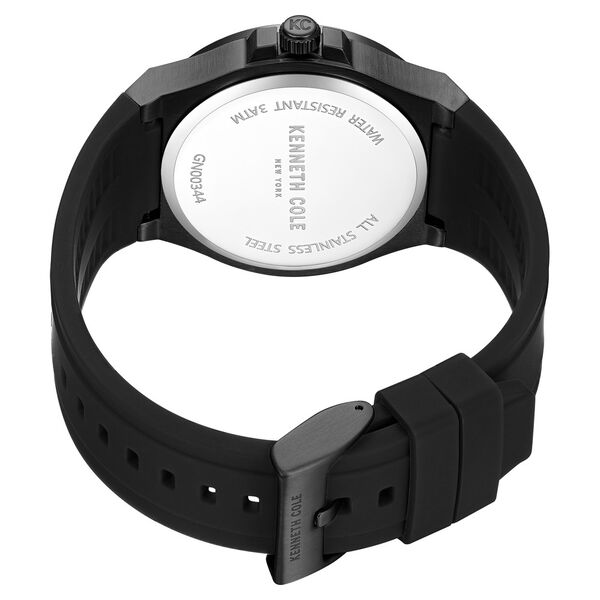 Kenneth Cole Quartz Analog with Date Black Dial Silicone Strap Watch for Men - image number 2