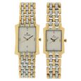 Titan Quartz Analog with Date White Dial Stainless Steel Strap Watch for Couple - image number 0