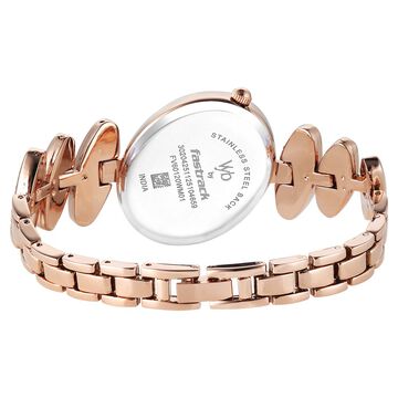 Vyb Successor By Fastrack Quartz Analog Pink Dial Rose Gold Metal Strap Watch For Girls