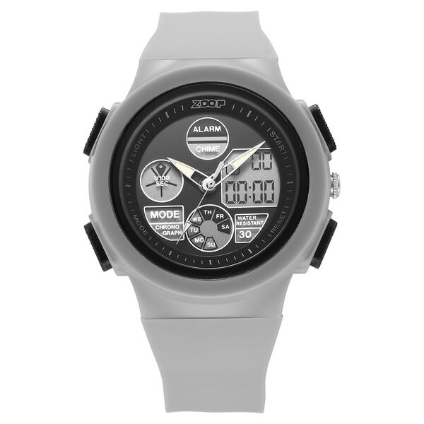 Zoop Analog Digital Watch with Black Dial & Grey Strap for Girls Kids, from House of Titan - image number 0