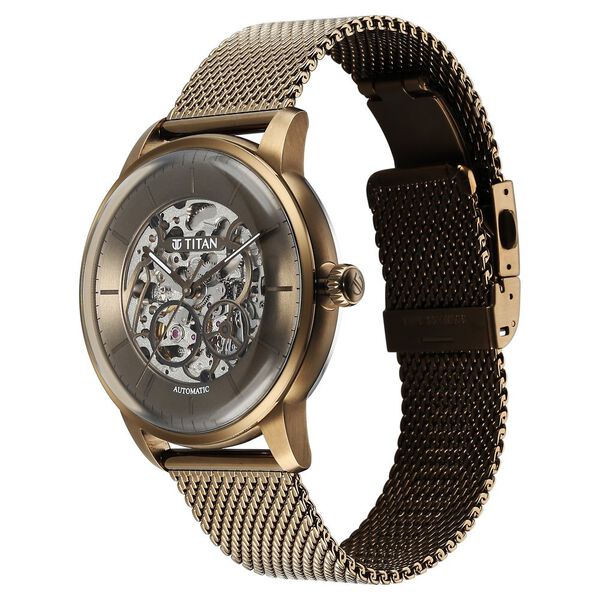 Titan Automatic Color Upgrade Green Dial Green Stainless Steel Strap Watch For Men - image number 3
