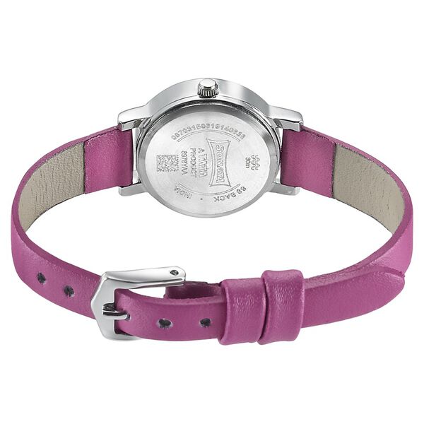 Sonata Floral Folkart Silver Dial Women Watch With Leather Strap - image number 3