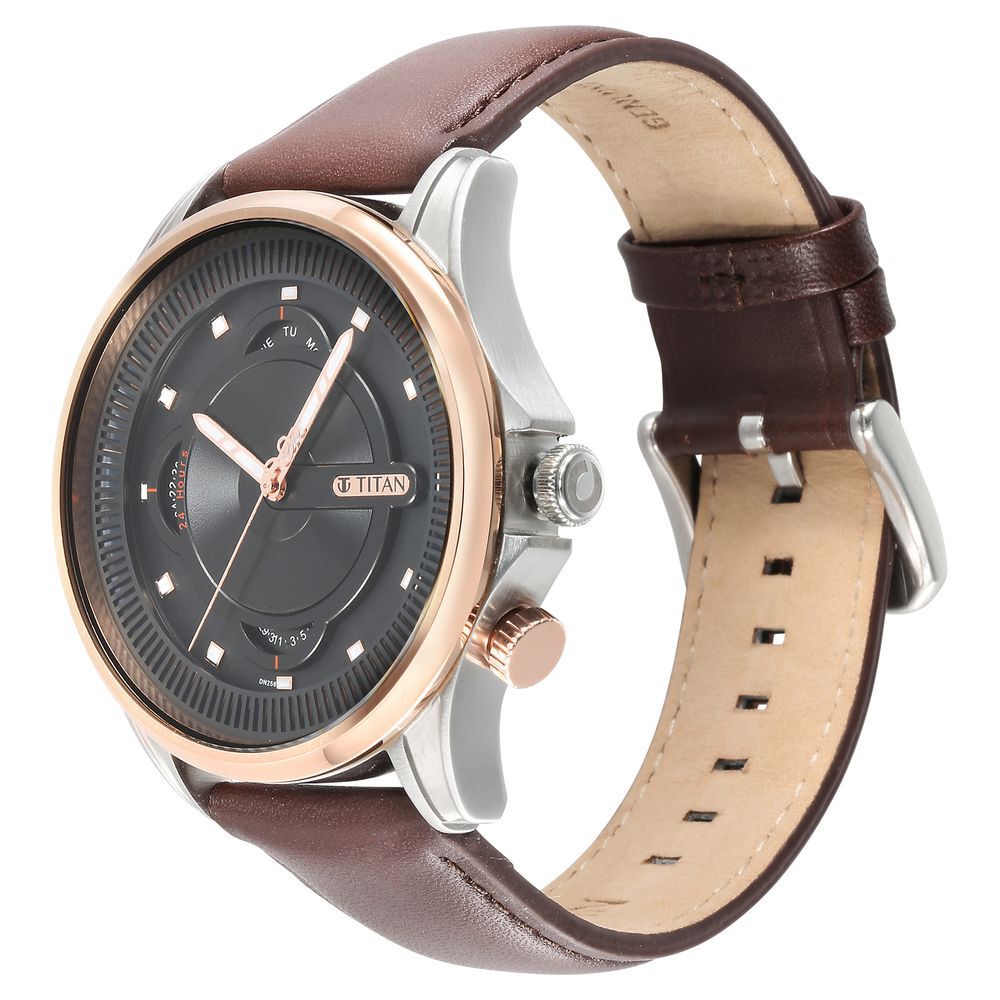 Buy Online Titan Techno Beats Black Dial Analog with Day and Date Buy Online Titan Techno Beats Black Dial Analog with Day and Date