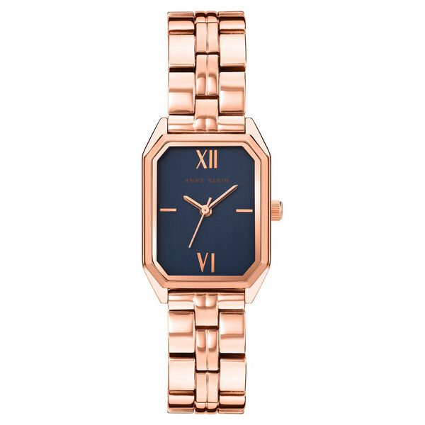 Anne Klein Quartz Analog Blue Dial Rose Gold Metal Strap Watch For Women - image number 0