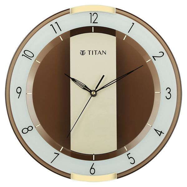 Titan Contemporary Multicoloured Wall Clock with a partly Semi-transparent Dial 33.80 x 33.80 cm - Medium Size - image number 1