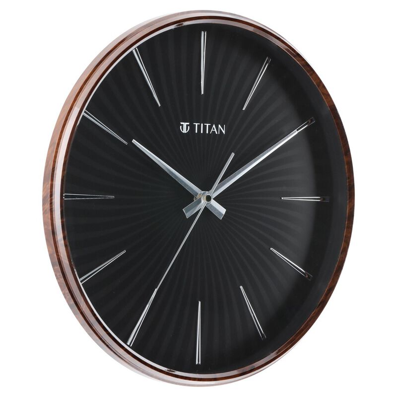 Titan Contemporary Balck Wall Clock - 32.5 cm x 32.5 cm (Medium) - image number 2