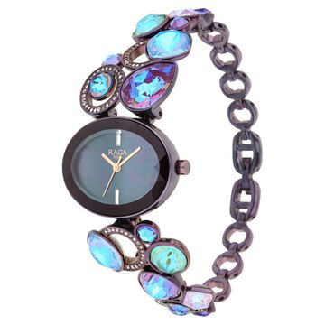 Titan Raga Moments Of Joy Quartz Analog Mother of Pearl Dial Maroon Metal Strap Watch For Women
