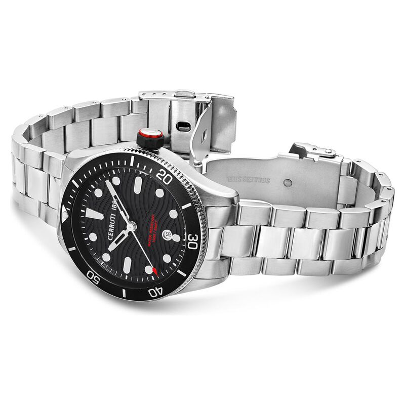 Buy Online Cerruti 1881 Black Dial Stainless Steel Strap Watch for Men ...