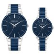 Kenneth Cole Quartz Analog Blue Dial Two Toned Stainless Steel Strap Watch For Couple - image number 0