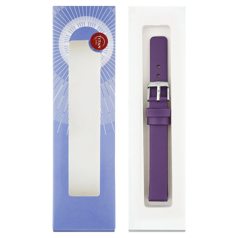 12 mm Purple Genuine Leather Strap for Women - image number 5