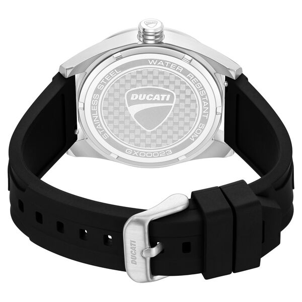 Ducati Quartz Analog Black Dial Black Leather Strap Watch For Men - image number 3