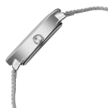 Vyb Runway By Fastrack Quartz Analog Green Dial Silver Stainless Steel Strap Watch For Girls