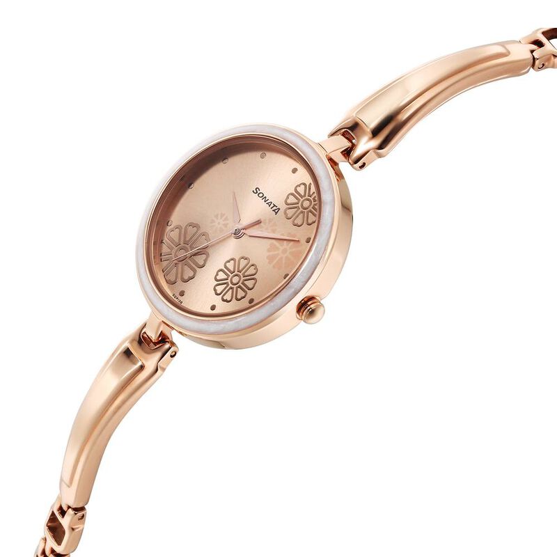Sonata Utsav Rose Gold Dial Watch for Women - image number 2