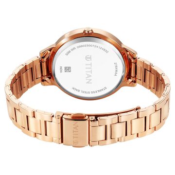 Titan Razzle Dazzle Quartz Analog Pink Dial Stainless Steel Strap Watch For Women