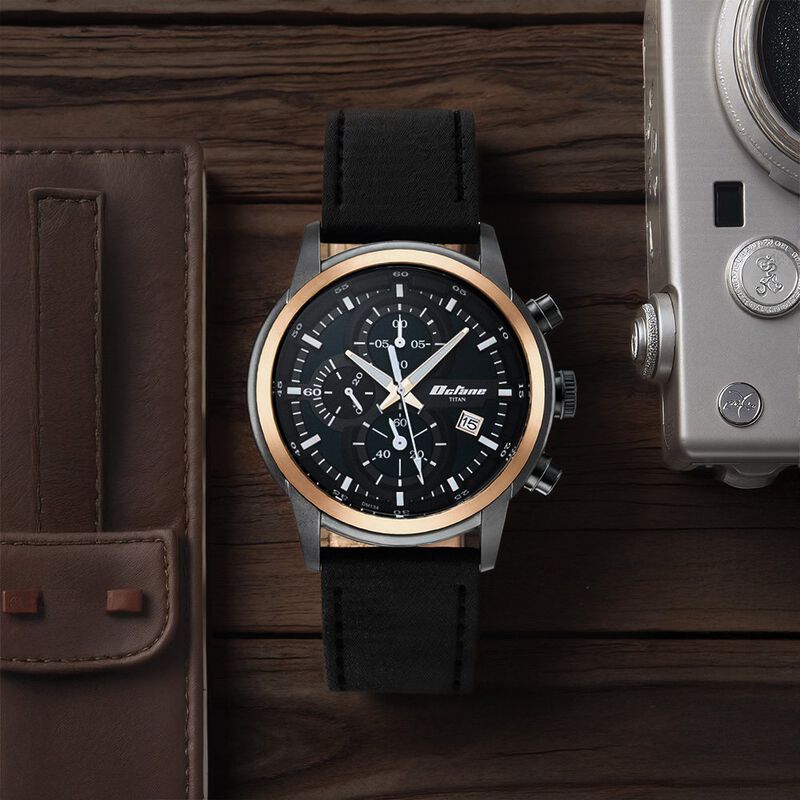 Titan Octane Silver Dial Chronograph Watch for Men