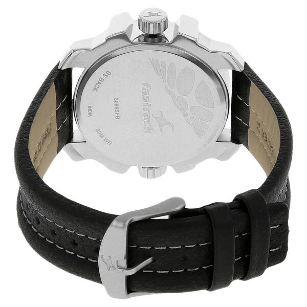 Fastrack Quartz Analog Grey Dial Leather Strap Watch for Guys - image number 3