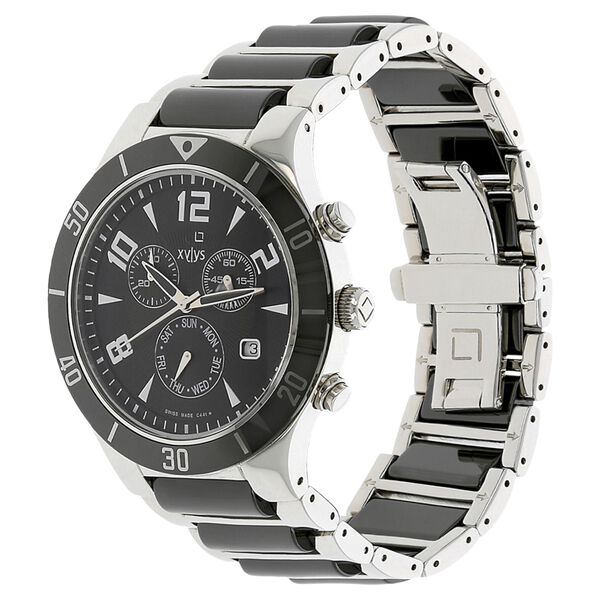 Xylys Swiss Chronograph Two Toned Stainless Steel And Ceramic Strap and Blue Dial Watch For Men - image number 1