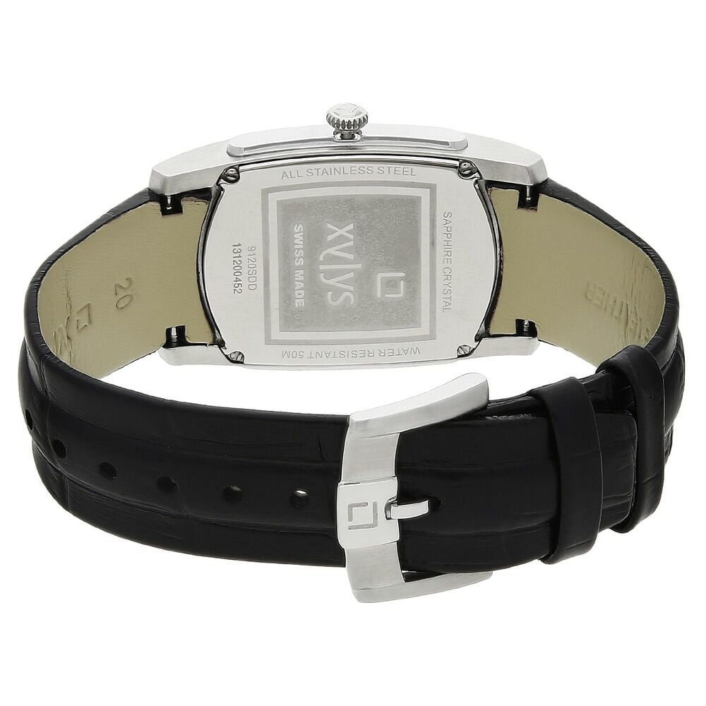 Buy Online Xylys Swiss Analog with Date Black Leather Strap and