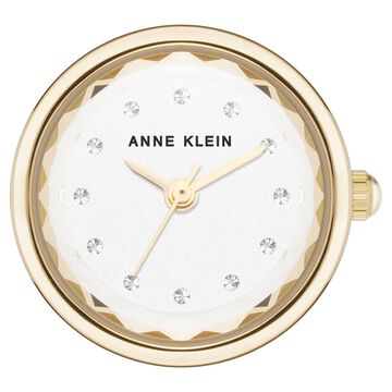 Anne Klein Quartz Analog Silver Dial Silver Metal Ring Watch For Women