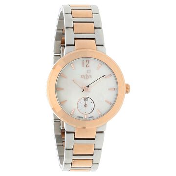 Xylys Swiss Analog Two Toned Stainless Steel Strap Mother of Pearl Dial Watch For Women