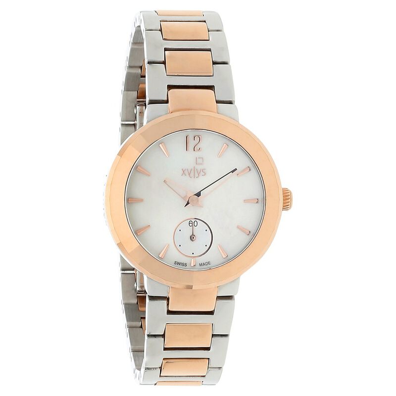 Xylys Quartz Analog Mother of Pearl Dial Stainless Steel Strap Watch for Women - image number 1