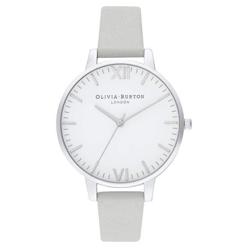 Olivia Burton Quartz Analog White Dial Leather Strap Watch for Women
