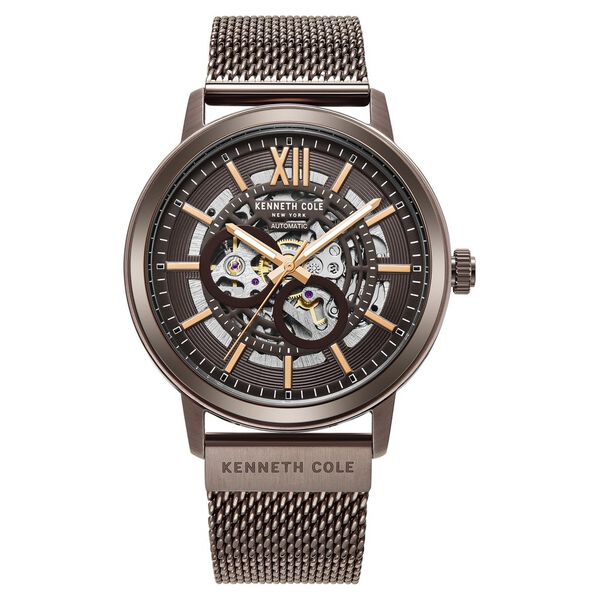Kenneth Cole Automatic Brown Dial Brown Stainless Steel Strap Watch For Men - image number 0