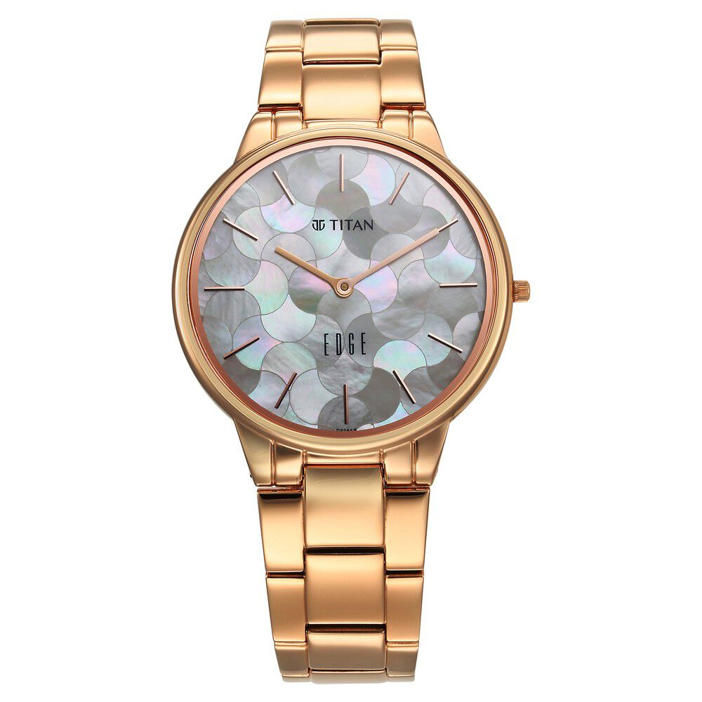 Buy Online Titan Edge Allure Slim Stainless Steel Strap Mother of Pearl Dial Analog Watch for Women 2734wm02 Titan