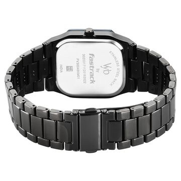 Vyb Pioneer By Fastrack Quartz Analog Grey Dial Grey Metal Strap Watch For Guys