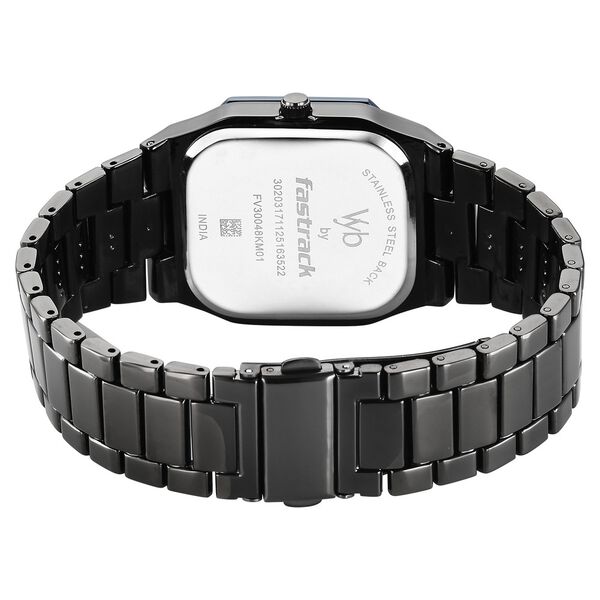 Vyb Pioneer By Fastrack Quartz Analog Grey Dial Grey Metal Strap Watch For Guys - image number 5