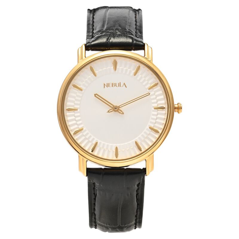 Titan Nebula Art Deco 18k Gold Analog Watch for Men 