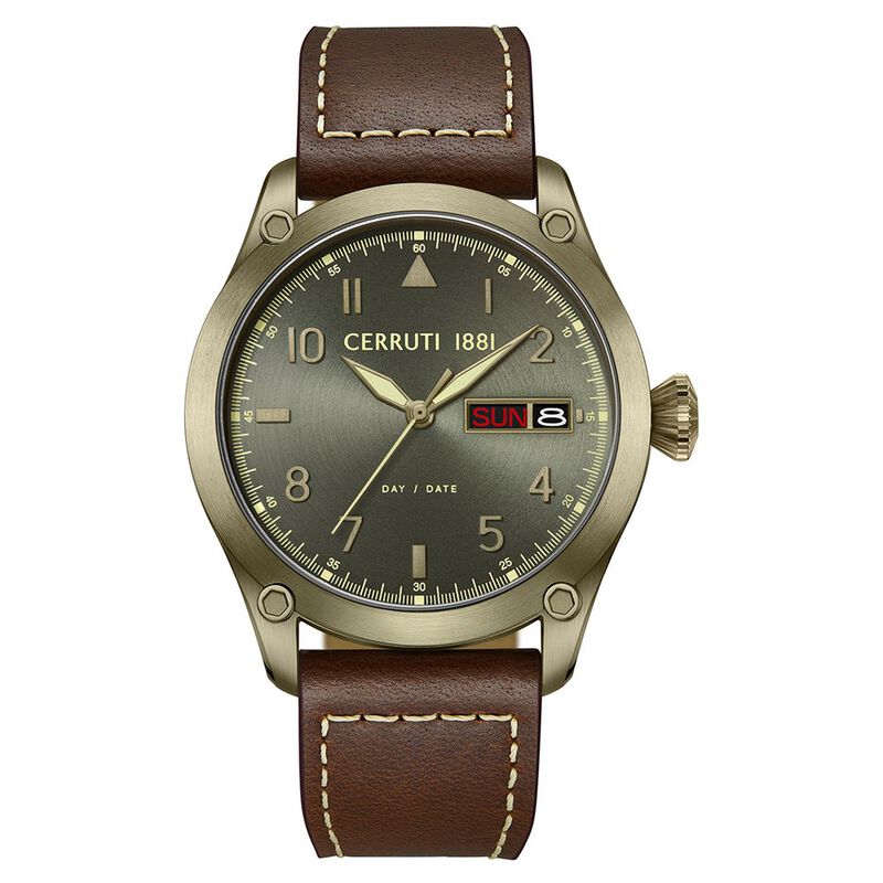 Cerruti 1881 Quartz Analog with Day and Date Grey Dial Stainless Steel Strap Watch for Men