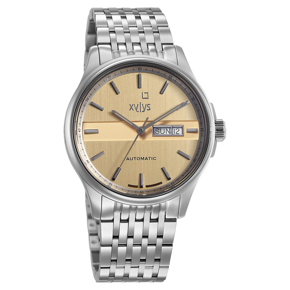 Buy Online Xylys Automatic Orange Dial Silver Stainless Steel