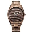 Fastrack Gelato Black leather strap watch with Chocolate dial for Guys