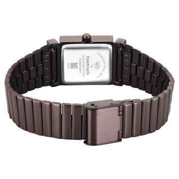 Vyb Showstopper By Fastrack Quartz Analog Brown Dial Brown Stainless Steel Strap Watch For Girls