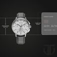 Titan Light leathers Multifunction Silver Dial Leather Strap Watch For Men - image number 2