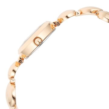 Titan Raga Power Pearls Quartz Analog Mother of Pearl Round Shaped Dial Rose Gold Metal Strap Watch For Women