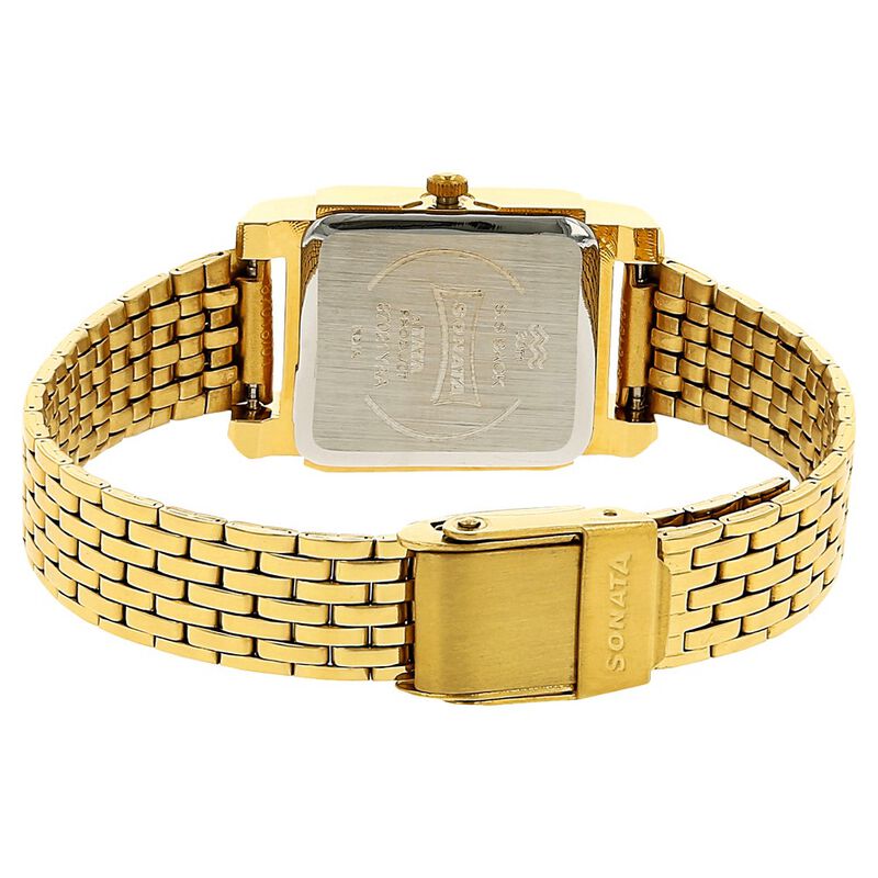 Sonata Quartz Analog Champagne Dial Stainless Steel Strap Watch for Women - image number 3