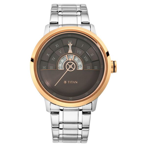 Titan Grandmaster Brown Dial Analog Stainless Steel Strap Watch for Men - image number 2